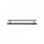 M Marcus Heritage Brass Knurled Design Cabinet Pull with Plate 96mm Centre to Centre